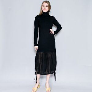 303. TIBI Sculpted Wool Layered Sweater Dress EUC XS